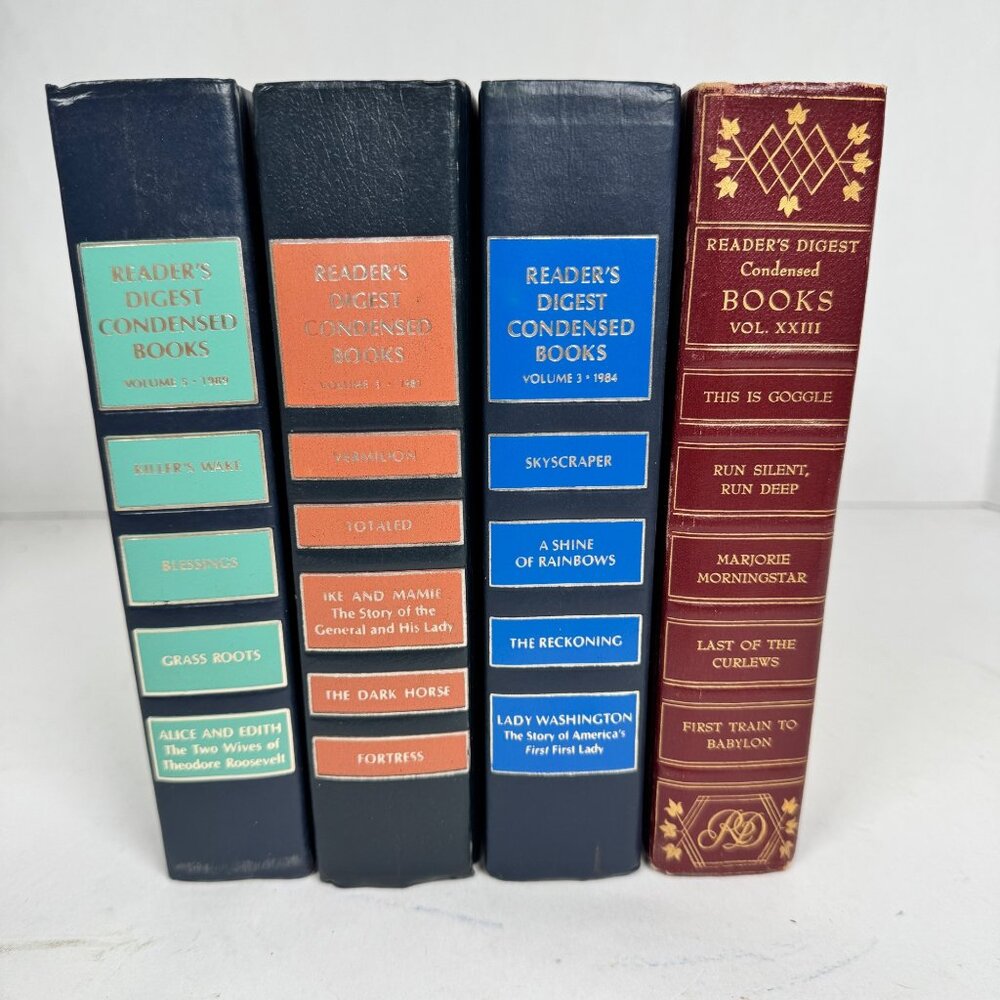 Vintage Decorative Book‎ Stack • Set of 4 • Reader’s Digest Hardcovers